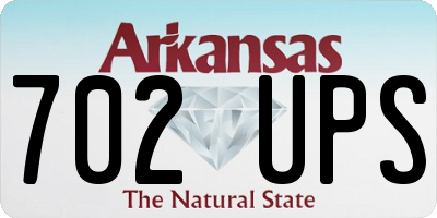 AR license plate 702UPS