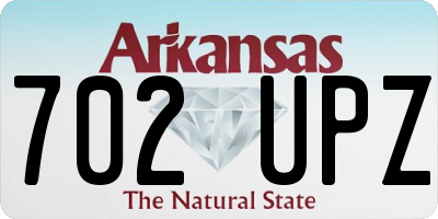AR license plate 702UPZ