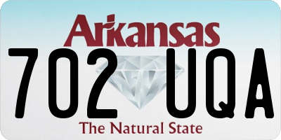 AR license plate 702UQA