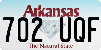 AR license plate 702UQF