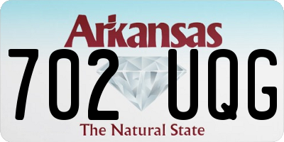 AR license plate 702UQG