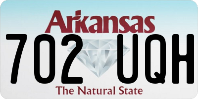 AR license plate 702UQH