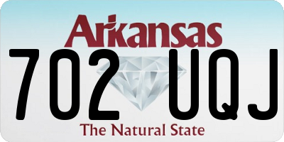 AR license plate 702UQJ