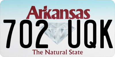 AR license plate 702UQK