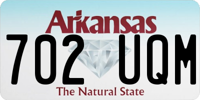 AR license plate 702UQM