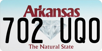 AR license plate 702UQO