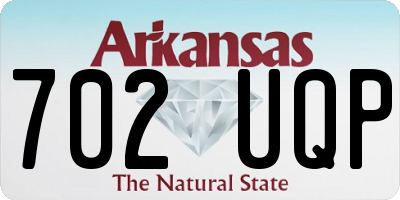 AR license plate 702UQP