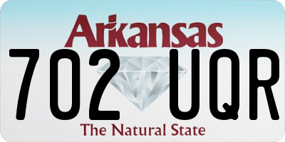 AR license plate 702UQR