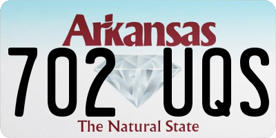 AR license plate 702UQS