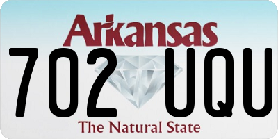 AR license plate 702UQU