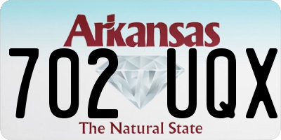 AR license plate 702UQX