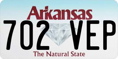 AR license plate 702VEP