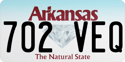 AR license plate 702VEQ