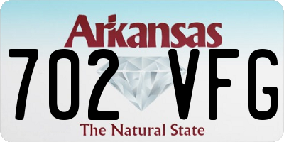 AR license plate 702VFG