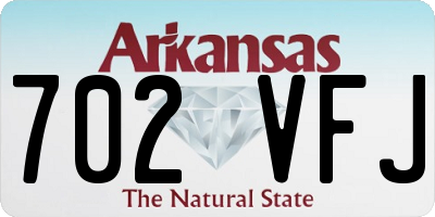 AR license plate 702VFJ