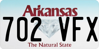AR license plate 702VFX