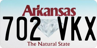 AR license plate 702VKX