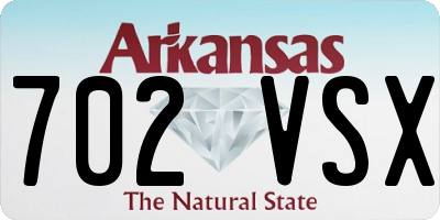 AR license plate 702VSX