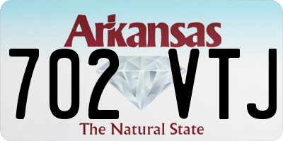 AR license plate 702VTJ