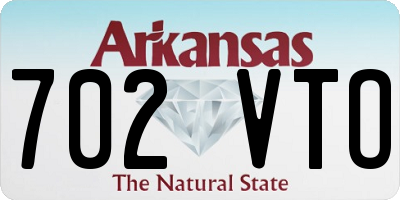 AR license plate 702VTO