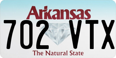 AR license plate 702VTX