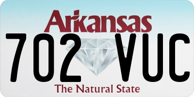 AR license plate 702VUC