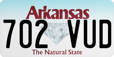 AR license plate 702VUD