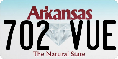 AR license plate 702VUE