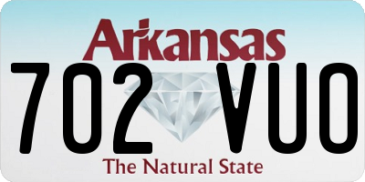 AR license plate 702VUO