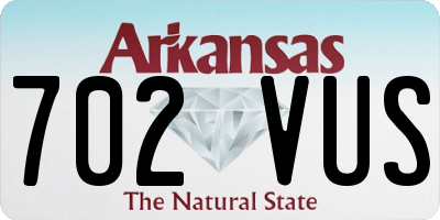 AR license plate 702VUS