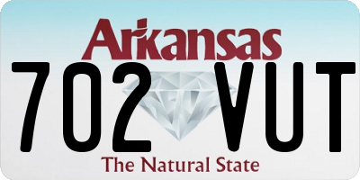 AR license plate 702VUT