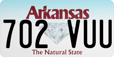 AR license plate 702VUU