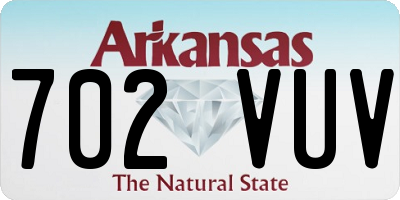 AR license plate 702VUV
