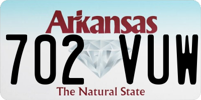 AR license plate 702VUW