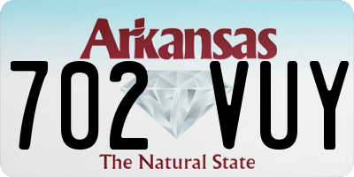 AR license plate 702VUY