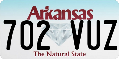 AR license plate 702VUZ