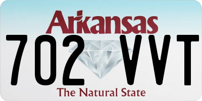 AR license plate 702VVT
