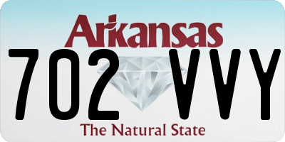 AR license plate 702VVY