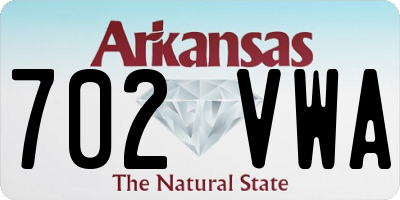 AR license plate 702VWA