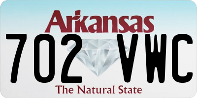 AR license plate 702VWC