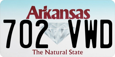 AR license plate 702VWD