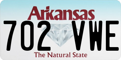 AR license plate 702VWE