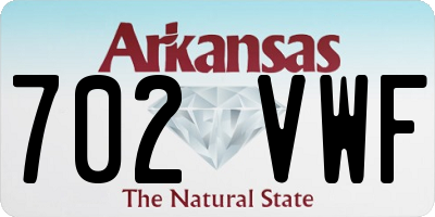 AR license plate 702VWF