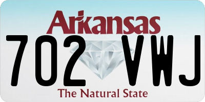 AR license plate 702VWJ