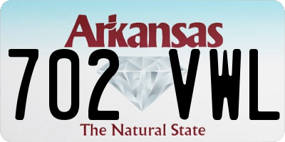 AR license plate 702VWL