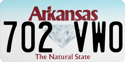 AR license plate 702VWO