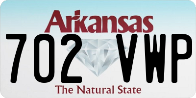 AR license plate 702VWP
