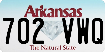 AR license plate 702VWQ
