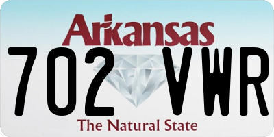 AR license plate 702VWR