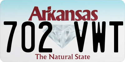 AR license plate 702VWT